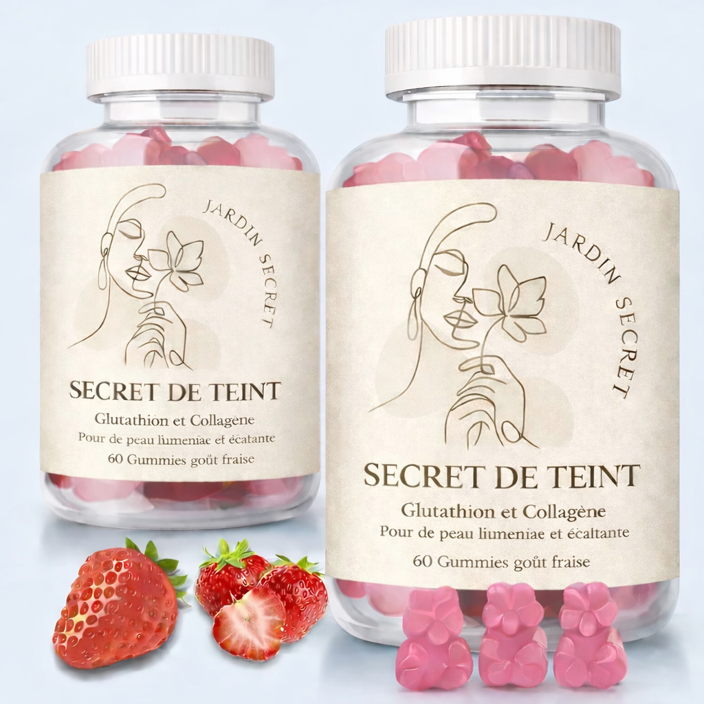Secret de Teint – Gummies au Glutathion & Collagène | Éclat et Beauté de la Peau ✨