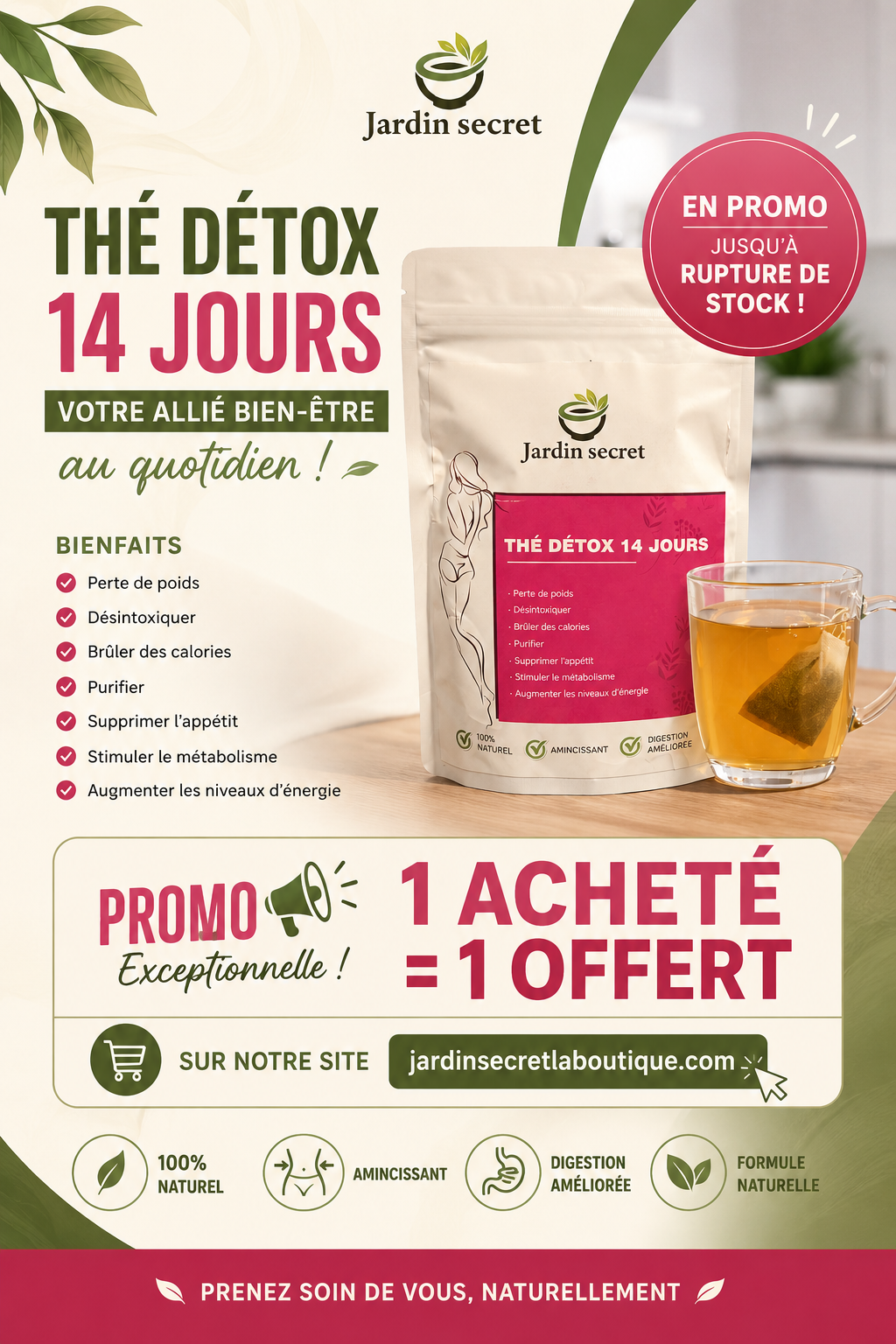 Thé minceur cure de 14 jours